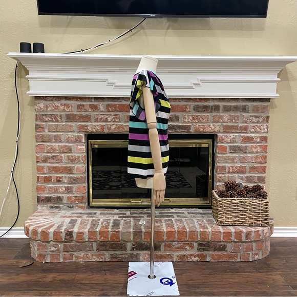 Vintage Y2K neon striped, ruffled top / S / Excellent condition - Picture 8 of 12